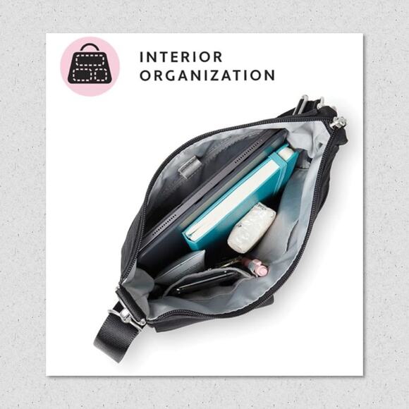 Baggallini Modern Everywhere Slim Crossbody Bag, Travel Friendly, RFID Blocking - Picture 8 of 8